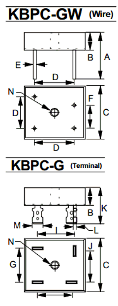 KBPC25005G image